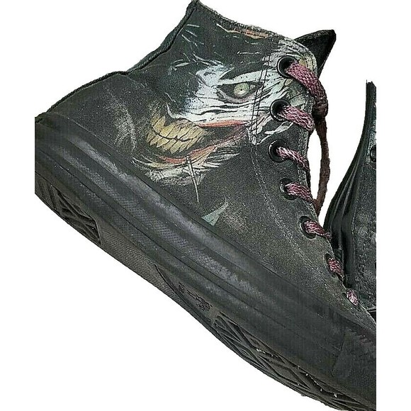 JOKER Converse Black Hi Tops Unisex Womens Size 6 Mens 4 DC Comics EU 36.5 - Picture 3 of 10